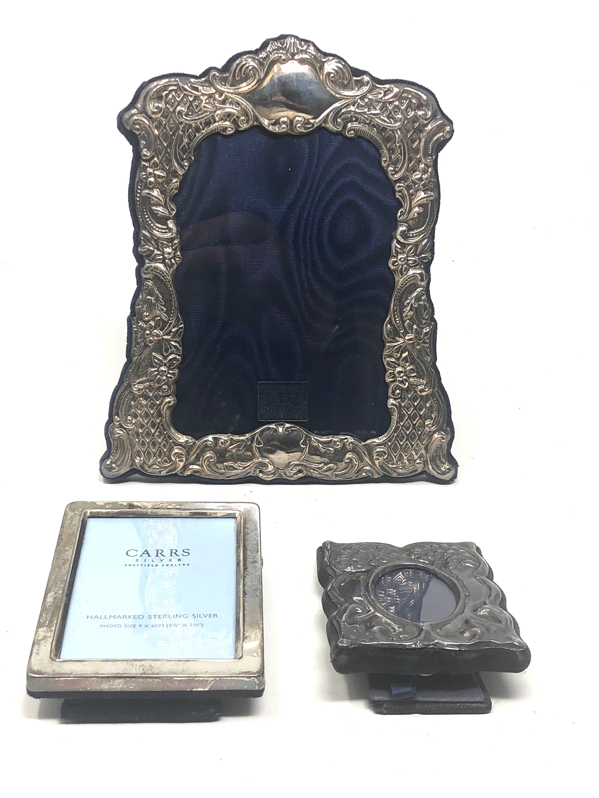 3 silver picture frames