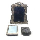 3 silver picture frames