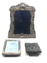 3 silver picture frames