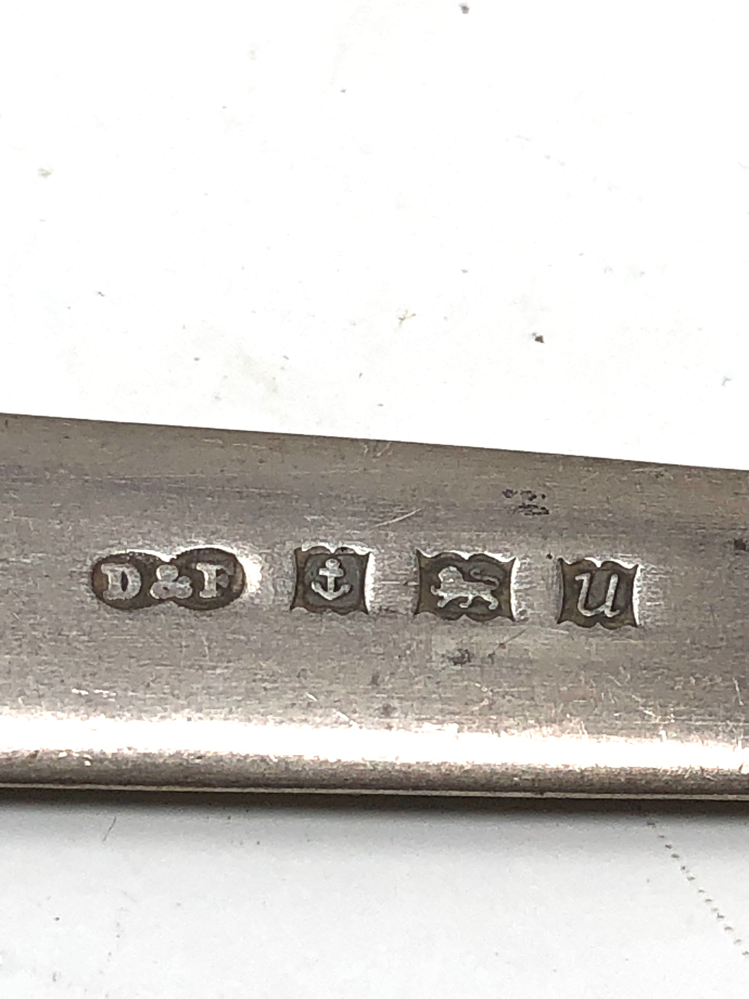 Vintage silver letter opener by Deacon & francis birmingham silver hallmarks measures approx 19ins - Image 3 of 3