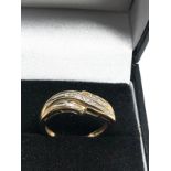 10ct gold diamond channel setting ring (2.6g)