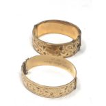 2 X True Vintage Rolled Gold Bangles (94g)