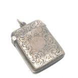 antique silver vesta case