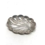 Small irish silver pin dish measures approx 8cm by 6cm