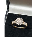 9ct gold diamond ring weight 3g 0.50ct diamonds