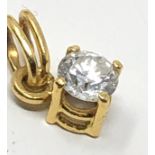 Fine 18ct gold diamond pendant the diamond measures approx 4mm dia