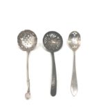 3 silver shifter spoons