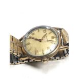 Vintage 10ct rolled gold case Bulova gents wristwatch the watch is ticking