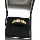 9ct gold diamond ring weight 3.5g