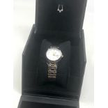 Boxed ladies bulova quartz wrist watch the watch is ticking