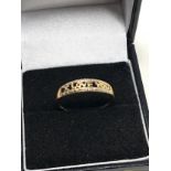 9ct gold diamond i love you ring weight 1.2g