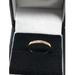 9ct gold diamond ring weight 1.3g