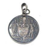 hallmarked silver distillers badge medal engraved to frank lofthouse 1955