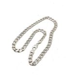 Vintage chunky curb link silver necklace weight 64g