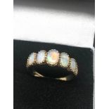 9ct Gold Opal Gypsy Ring (3g) a/f