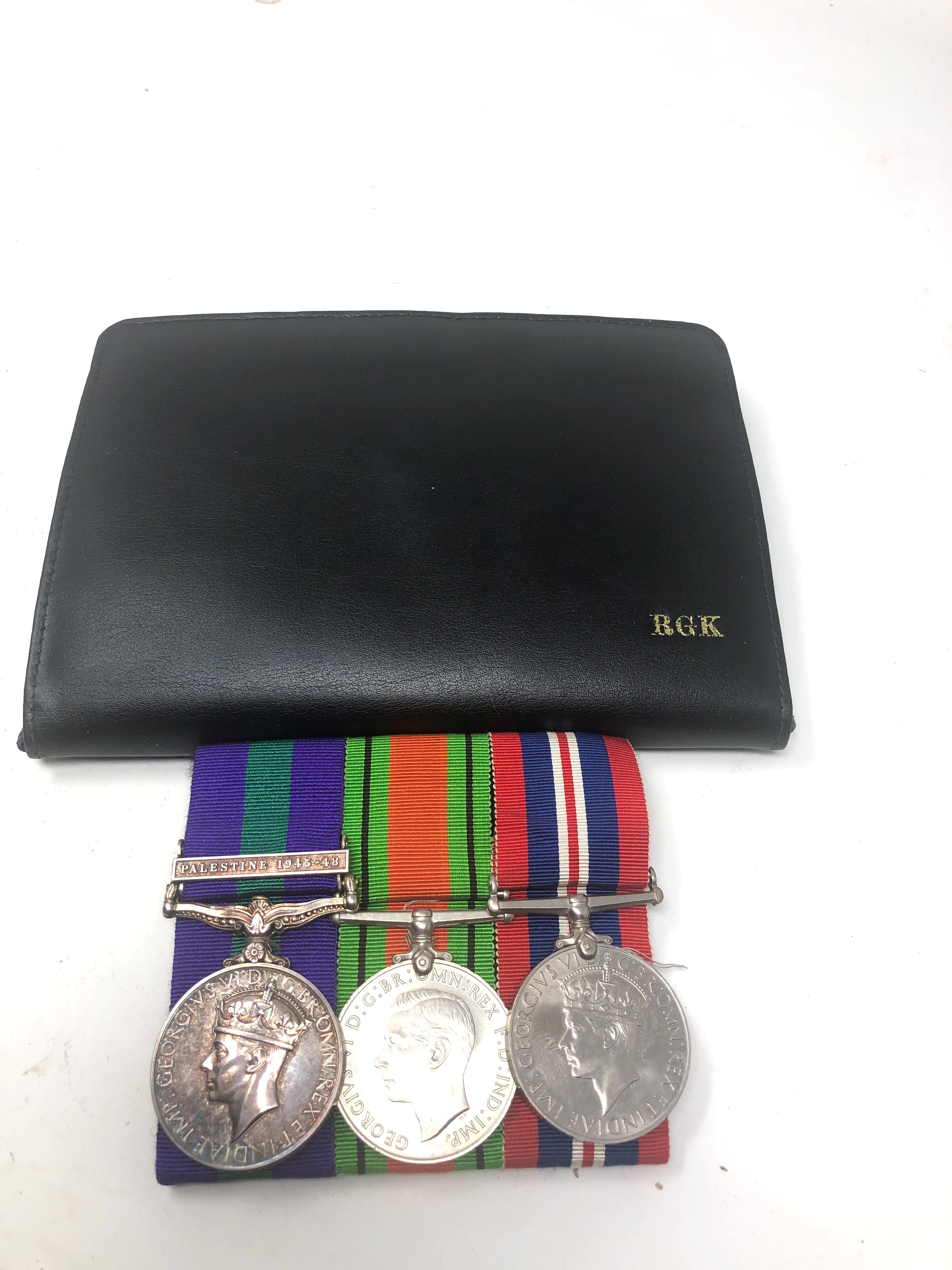 ww2 medal group G.S.M Palestine named 14381782 gnr r.g kettle .r.a