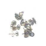 7 x Sterling Silver Pandora earrings