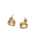 9ct gold citrine earrings 1.g