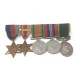 ww2 territorial mounted medal group inc africa star & 8th army clasp named to 4456319 cpl j.w slater