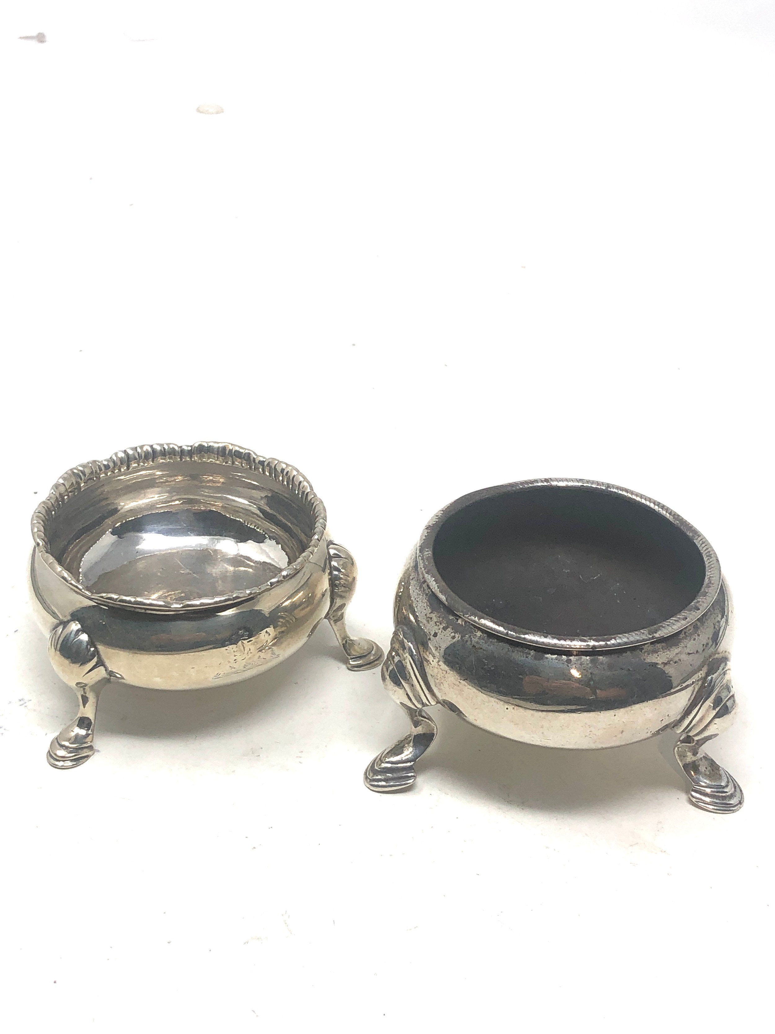 2 antique silver salts