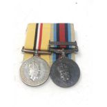 ER.11 mounted Iraq & Afghanistan medals to 25199767 pte s.v.v lagilagi r.l.c