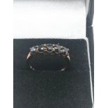 9ct Gold Black Diamond Fronted Ring (1.9g)