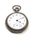 antique 800 silver cased pocket watch the watch is ticking