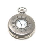 925 silver half hunter pocket watch signed jean leman in working order