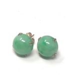 9ct Gold Jadeite Stud Earrings (4.2g)