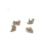 2 X 9ct Gold Bird Stud Earrings Inc. Penguin (0.6g)