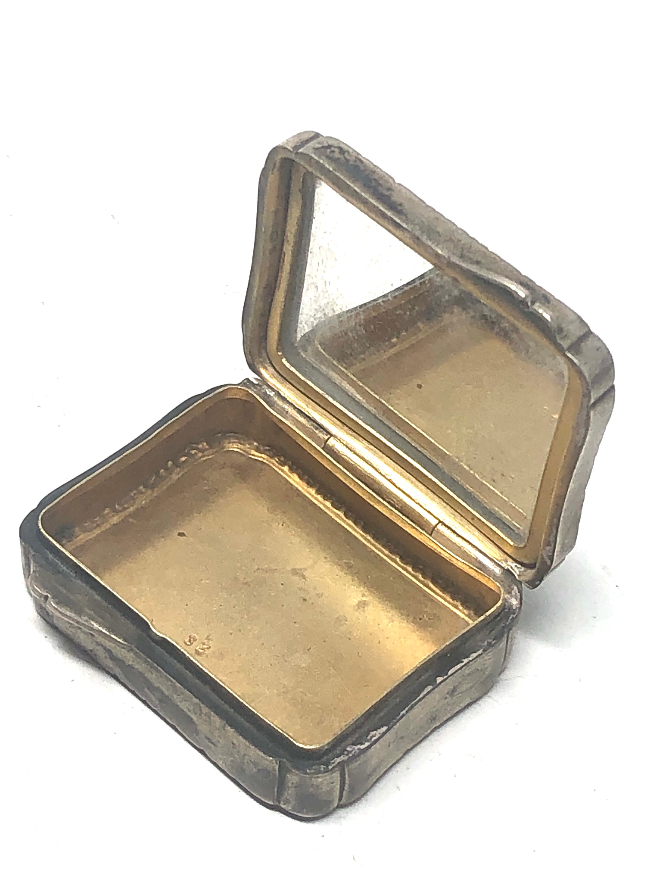 Vintage silver & enamel snuff box edge surface chips - Bild 2 aus 4