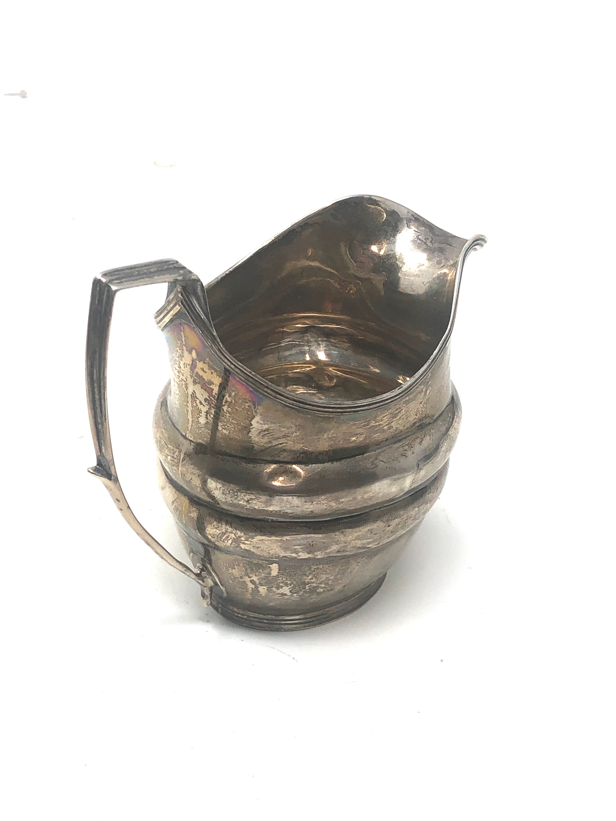 Georgian silver milk jug London silver hallmarks - Image 2 of 4