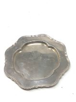 Silver pin tray measures approx 13cm dia Sheffield silver hallmarks