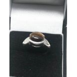 9ct White Gold Tiger's Eye Ring (4.5g)