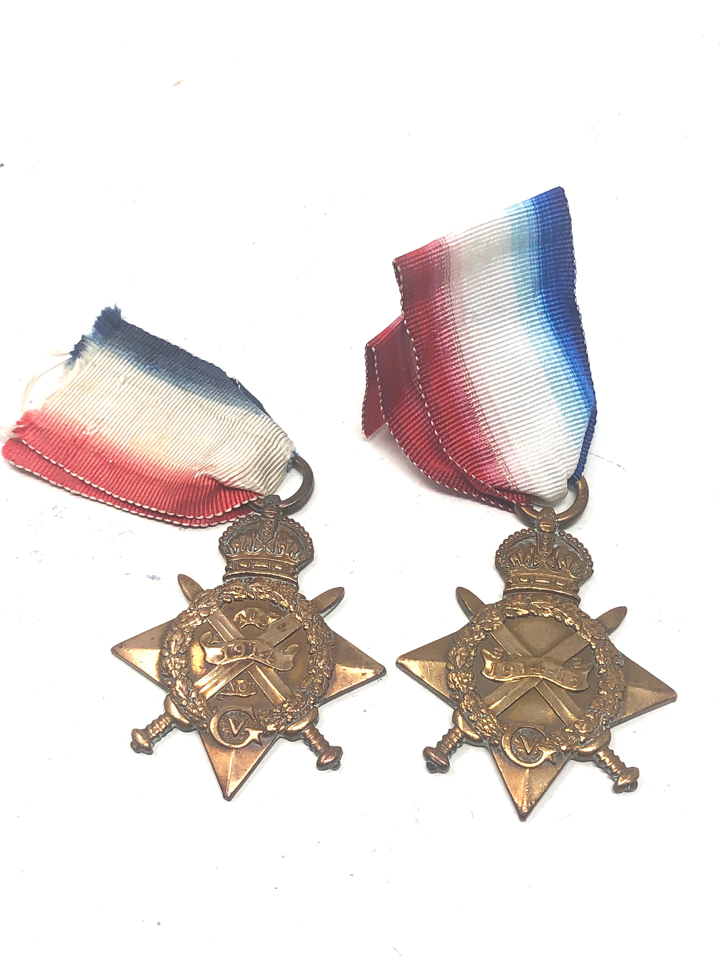 2 ww1 star medals to 36077 gnr h.searle r.f.a and rts-2103 pte a williams a.s.c