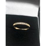 9ct Gold Diamond Channel Setting Ring (1g)