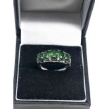 9ct White Gold Diopside Fronted Ring (2.8g)