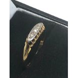 18ct Gold Diamond Fronted Ring (1.9g)