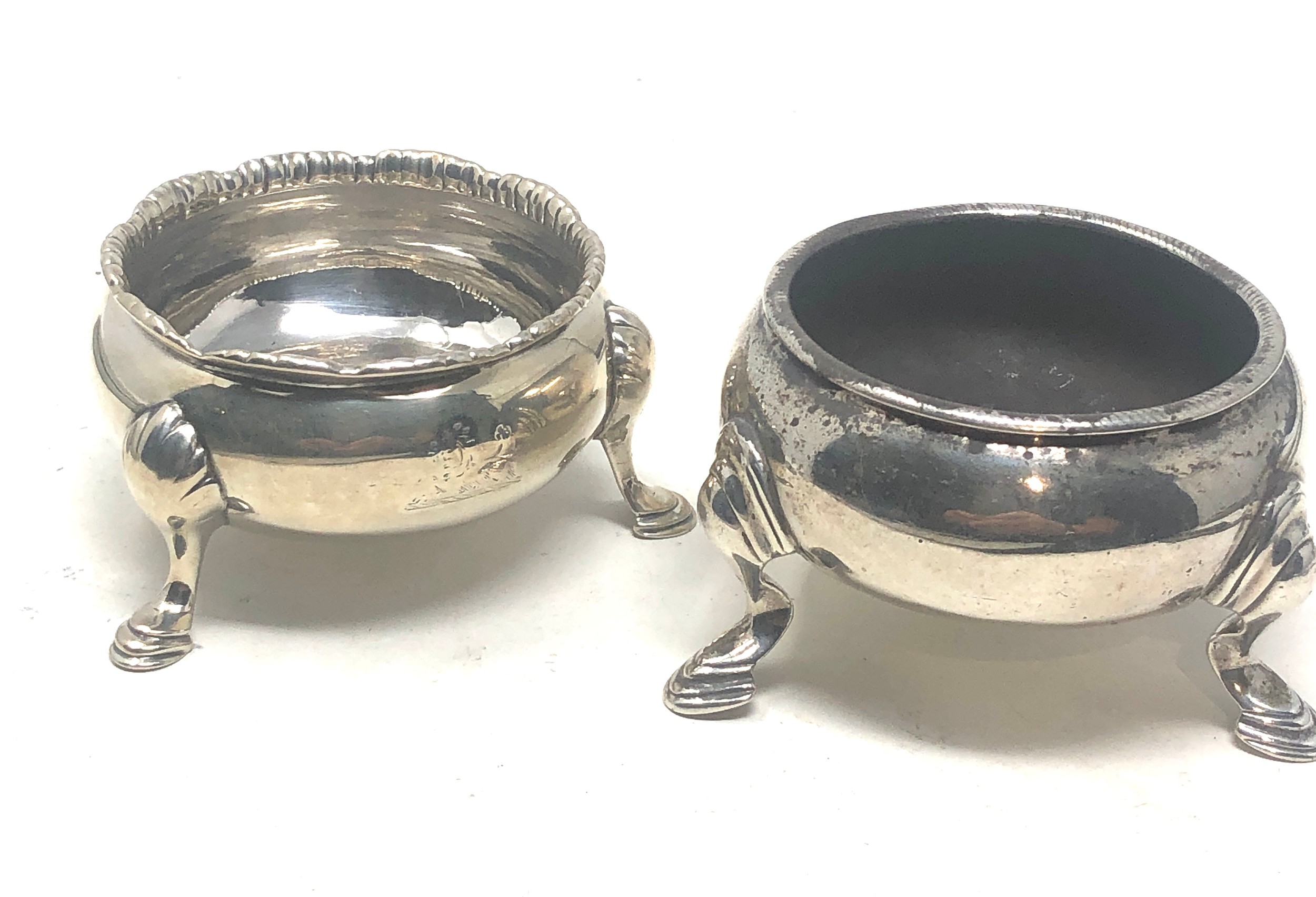 2 antique silver salts - Bild 2 aus 5