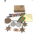 Boxed ww2 8th army medal group inc xxx corp commemorative medal etc
