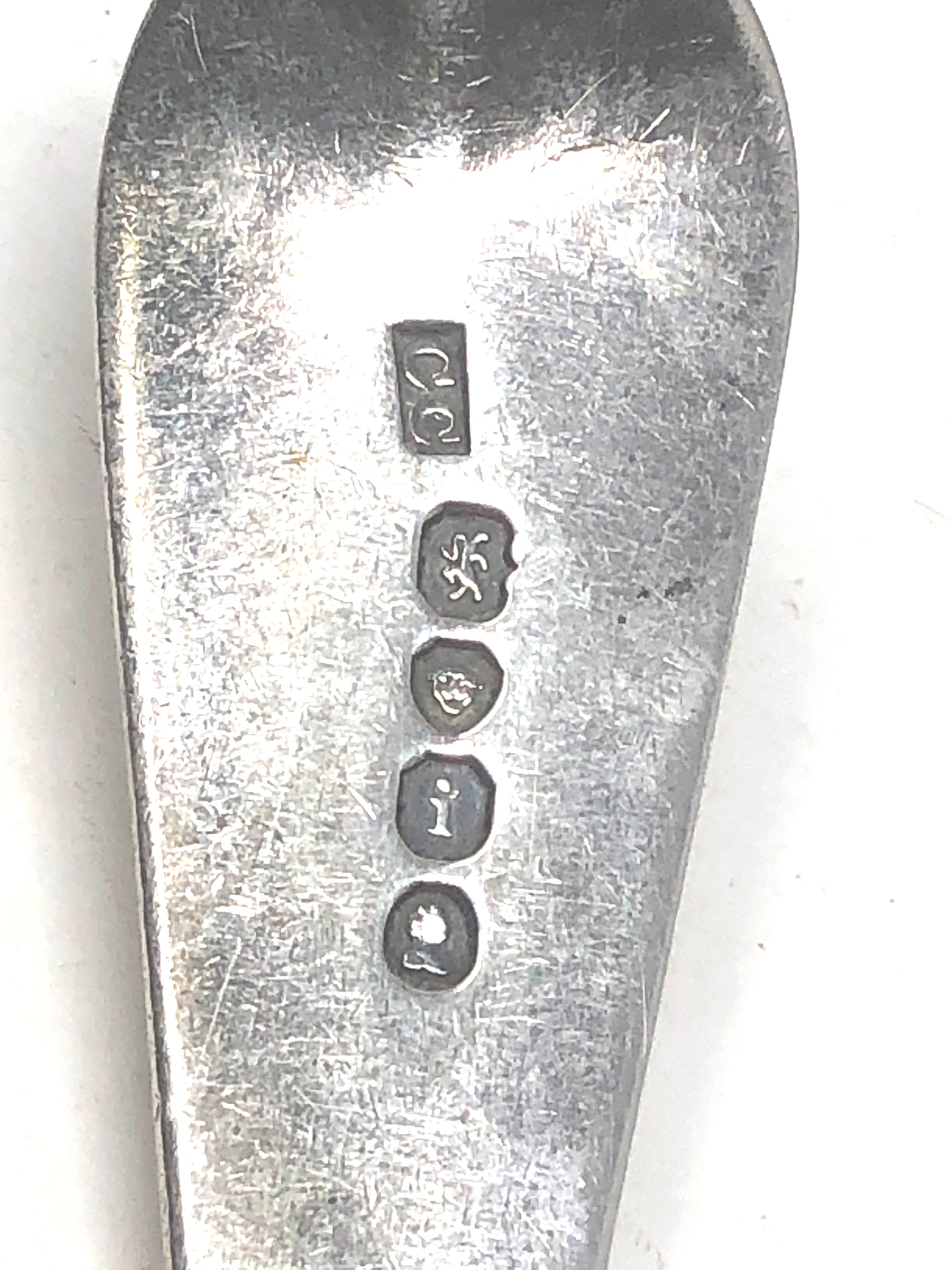 2 georgian silver table spoons London silver hallmarks - Bild 3 aus 3