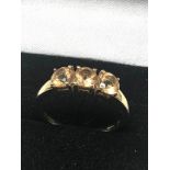 9ct Gold Citrine Fronted Ring (1.9g)