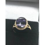 9ct Gold Blue John Cocktail Ring (3.2g)