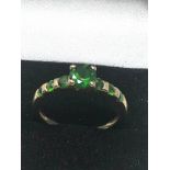 9ct Gold Peridot Fronted Ring (2g)