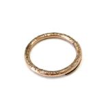 Georgian rose gold split ring, total weight 3.8g