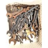 Large selection of assorted spanners