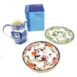 Selection of miscellaneous to include Boxed Spode blue Italian Liverpool jug, 2 Antique Masons