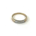 Ladies 9ct gold seven stone diamond ring UK size O+ approximate weight 2.3 grams