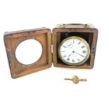 Antique vintage cased clock, west end watch co, Bombay Calcutta
