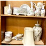 Selection of named pottery to include Ansley, Royal Doulton, Limoges etc